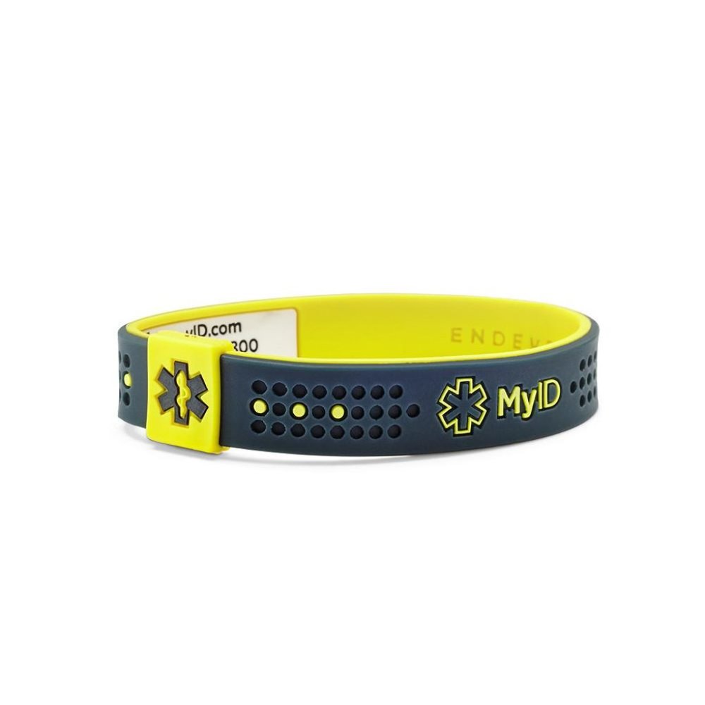 MyID SPORT | Bracelet | Charcoal/Yellow | X-small